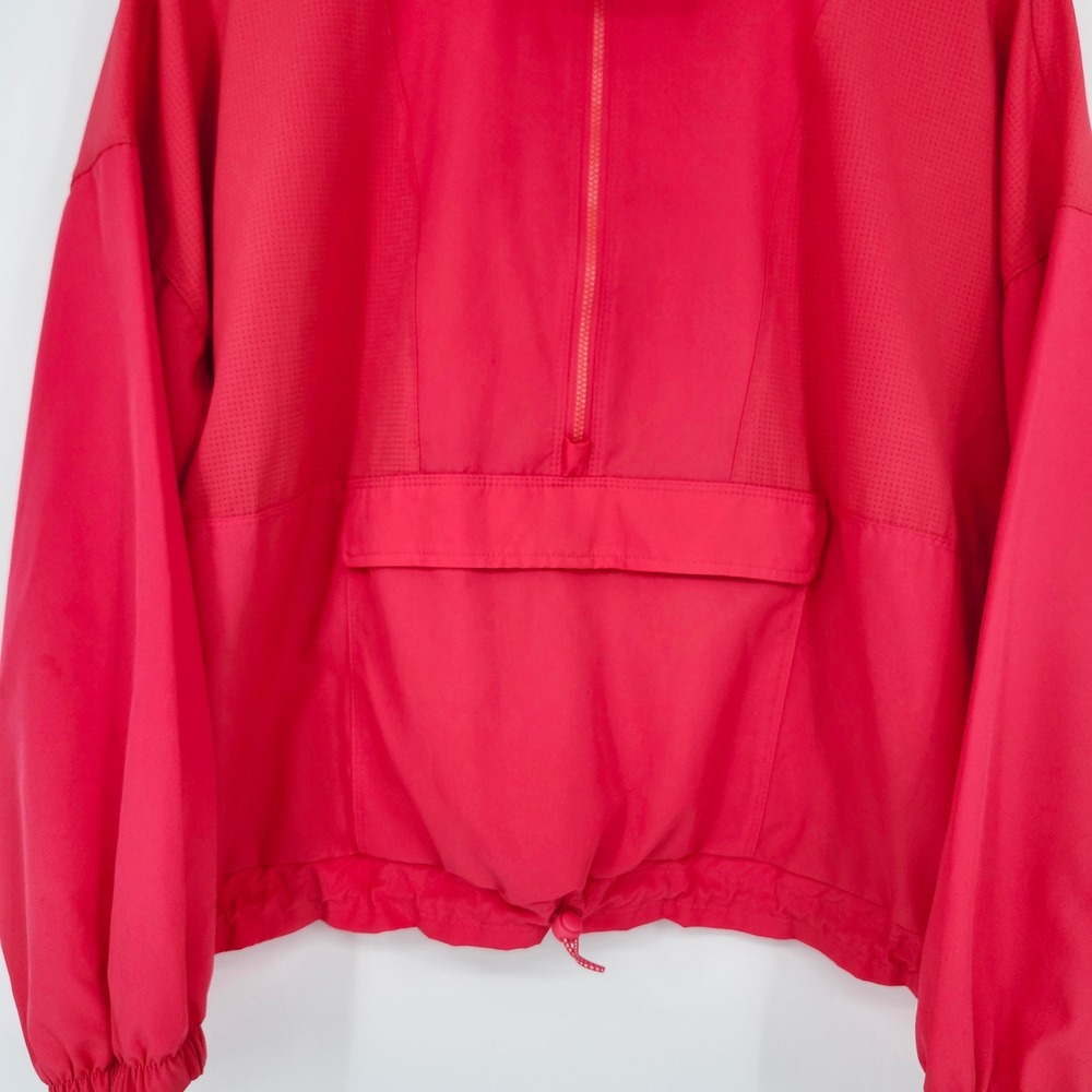 Old Navy Bright Pink 1/4 Zip Windbreaker Size L StretchTech Pullover Jacket - Picture 4 of 9